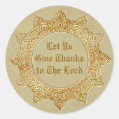 Sticker Rond Remercions Le Seigneur - (Devant)