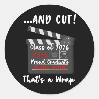 Sticker Rond Remise des diplômes Cl de 2026 Cérémonie Drôle Dip