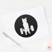 Sticker Rond Remise en forme de chat (Enveloppe)