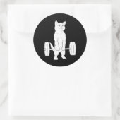 Sticker Rond Remise en forme de chat (Sac)