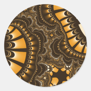 Sticker Rond Remix Brown café