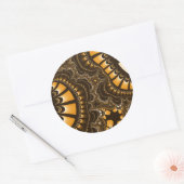 Sticker Rond Remix Brown café (Enveloppe)