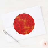 Sticker Rond Remix rouge cerise (Enveloppe)