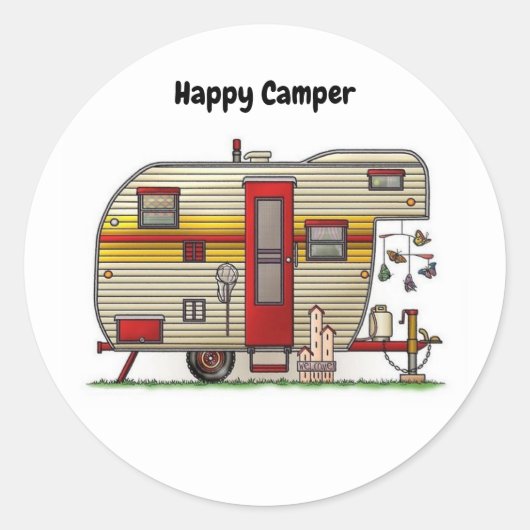 Sticker Rond Remorque de Camper (Devant)
