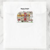 Sticker Rond Remorque de Camper (Sac)