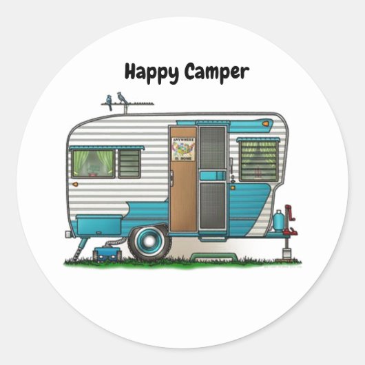 Sticker Rond Remorque de Camper (Devant)