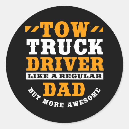 Sticker Rond Remorque de véhicule de récupération de camion pèr (Devant)