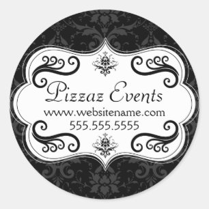 Sticker Rond Remous élégants de damassé