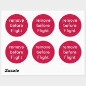 Sticker Rond remove before Flight (Feuille)