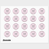 Sticker Rond Remplacement de logo facile & Texte éditable Ombre (Feuille)