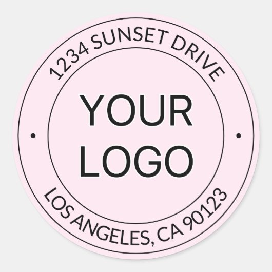 Sticker Rond Remplacement de logo facile & Texte éditable Ombre (Devant)