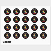 Sticker Rond Remplacer enseignant parce que même les enseignant (Feuille)