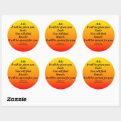 Sticker Rond Remplir Matthieu 7:7-8 Abbrev (Feuille)