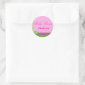 Sticker Rond remuer au baby shower (Sac)
