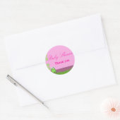 Sticker Rond remuer au baby shower (Enveloppe)