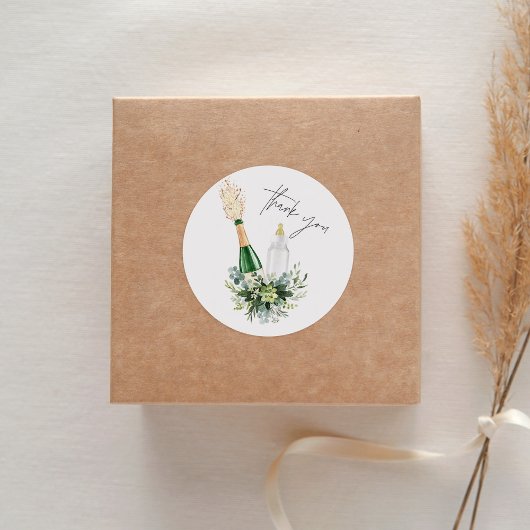 Sticker Rond REMY Bouteilles Poppin Baby shower Favoriser