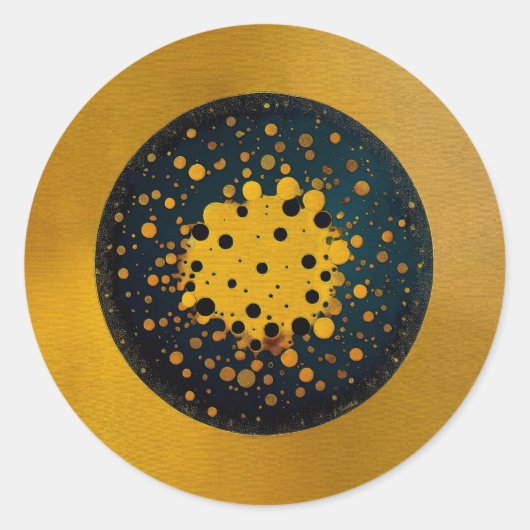 Sticker Rond Renaissance – Cercle Abstrait de l'Émergence (Devant)