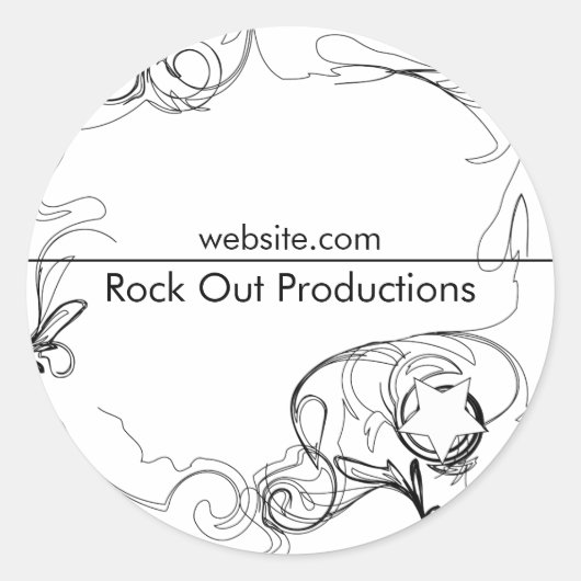 Sticker Rond Renaissance - Noir & Blanc (Devant)