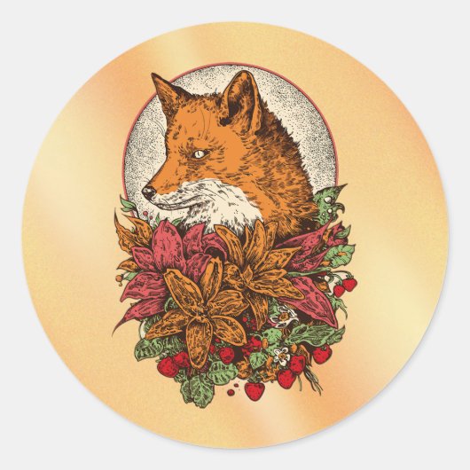 Sticker Rond Renard (Devant)