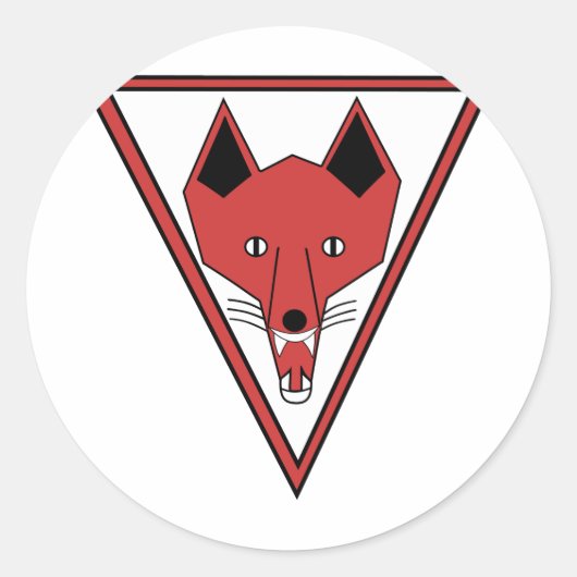 Sticker Rond Renard à grains U-255 (Devant)