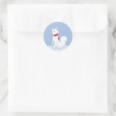 Sticker Rond Renard arctique (Sac)