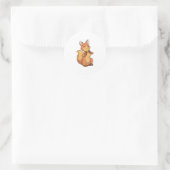 Sticker Rond Renard avec Lollipop (Sac)