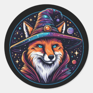 Sticker Rond Renard d'Imaginaire - Assistant Céleste