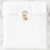 Sticker Rond Renard éco-responsable (Sac)