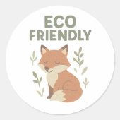 Sticker Rond Renard éco-responsable (Devant)