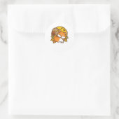 Sticker Rond Renard et hibou (Sac)