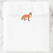 Sticker Rond Renard rouge (Sac)