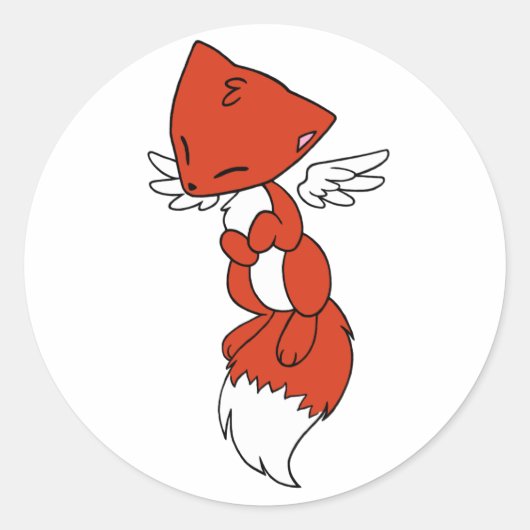 Sticker Rond Renard volant (Devant)