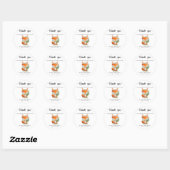 Sticker Rond Renardeau - merci (Feuille)