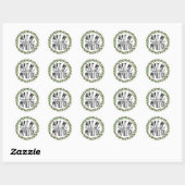 Sticker Rond Rencontrez-moi sous la couronne d'aquarelle Mistle (Feuille)