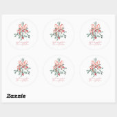 Sticker Rond Rencontrez-moi sous la Mistletoe (Feuille)