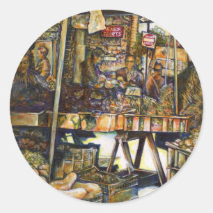 Sticker Rond Rend la créativité plus éclatante