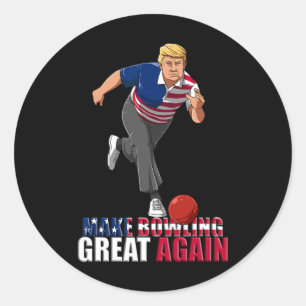 Sticker Rond Rendez au Bowling sa grandeur d'antan - Drôle Gif