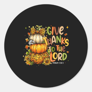 Sticker Rond Rendez Grâce Au Seigneur Automne Croix Chrétienne