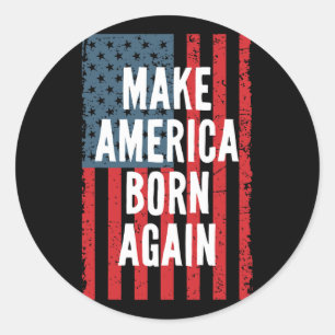 Sticker Rond Rendez Naissance De L'Amérique Le 4 Juillet De L'I