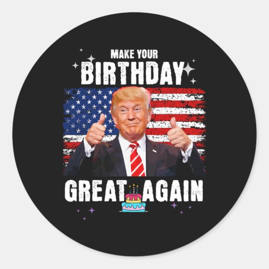 Sticker Rond Rendez votre anniversaire formidable (Devant)