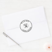 Sticker Rond Rendre 50 beau 50e Anniversaire Classic Ro (Enveloppe)