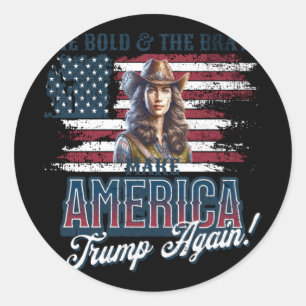 Sticker Rond Rendre à l'Amérique Trump
