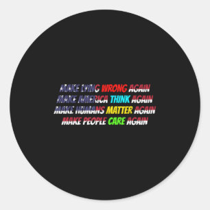 Sticker Rond Rendre à l'Amérique une nouvelle fois plus réfléch