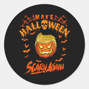 Sticker Rond Rendre drôle Trump la peur de l'Halloween