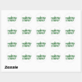 Sticker Rond Rendre joyeux bâton rond vert (Feuille)