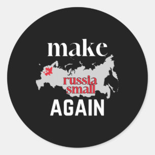Sticker Rond Rendre la Russie petite encore une fois Drapeau de