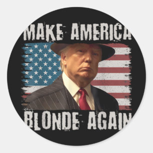 Sticker Rond Rendre l'Amérique blonde