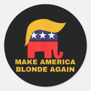 Sticker Rond Rendre l'Amérique blonde _2