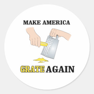 Sticker Rond Rendre l'Amérique Grande Encore - Anti-Trump -