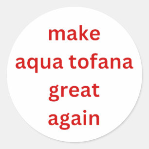 Sticker Rond rendre l'aqua tofana grand encore rouge